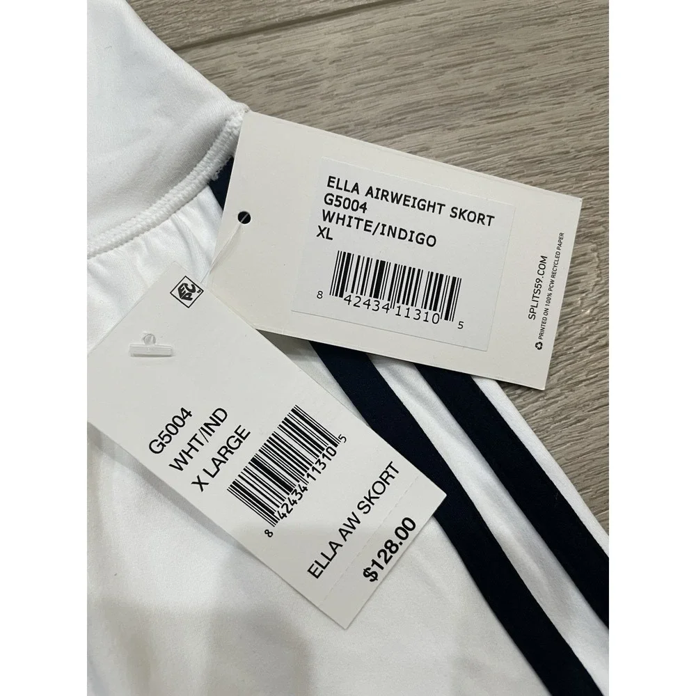 NWT  Splits59 Ella Airweight High Waist Women's Skort‎ MSRP $128 White Sz XL New